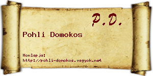 Pohli Domokos névjegykártya
